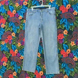 WOMEN'S LEE JEANS COMFORT WAISTBAND STRETCH PANTS WOMENS SIZE 13 B BLUE DENIM